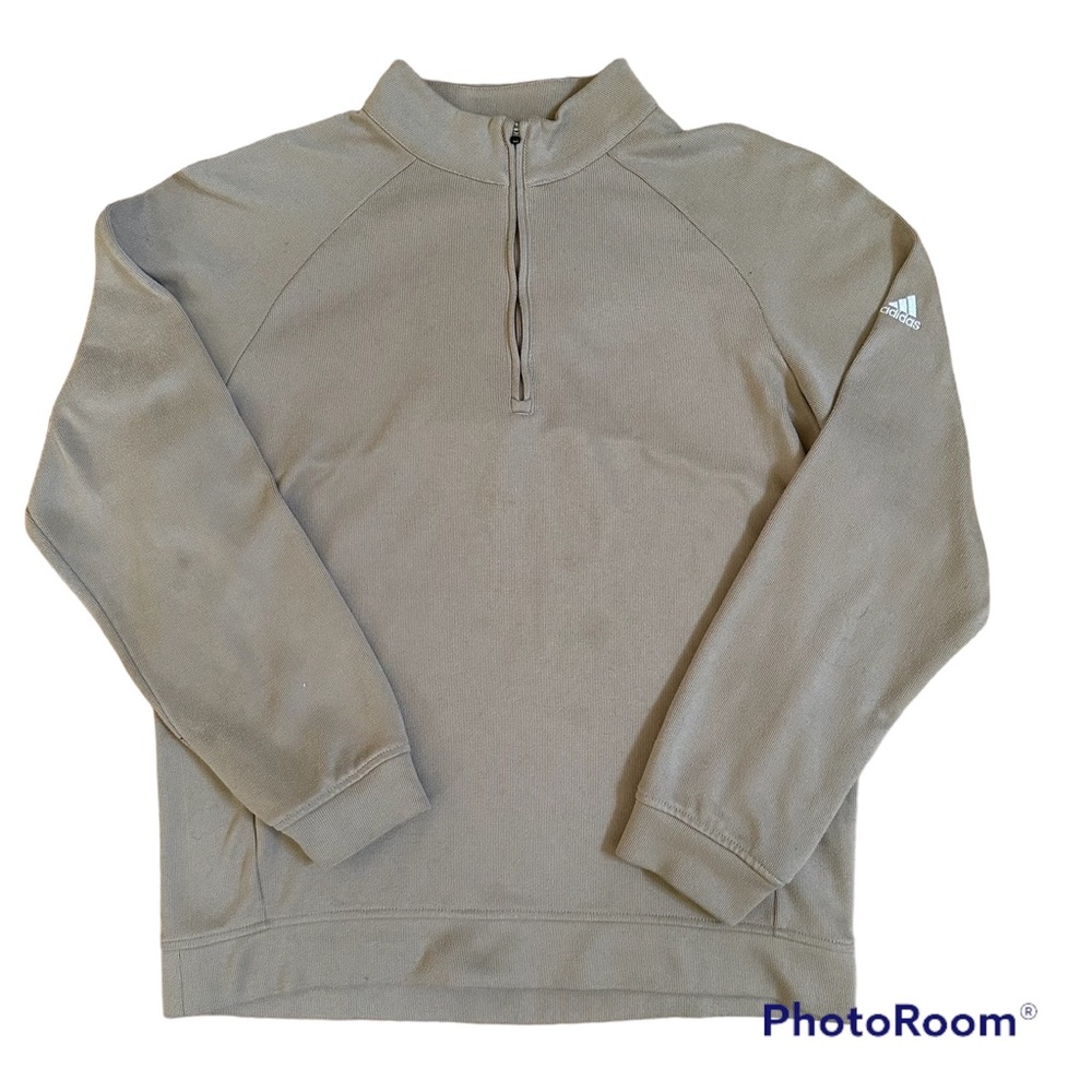 Adidas Brown Quarter Zip-Up Pullover Womens Size Medium